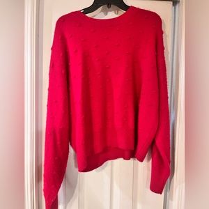 Vylette Juniors Bauble Stitch Sweater Color Hot Pink